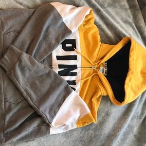 Pink victoria secret zip up hoodie